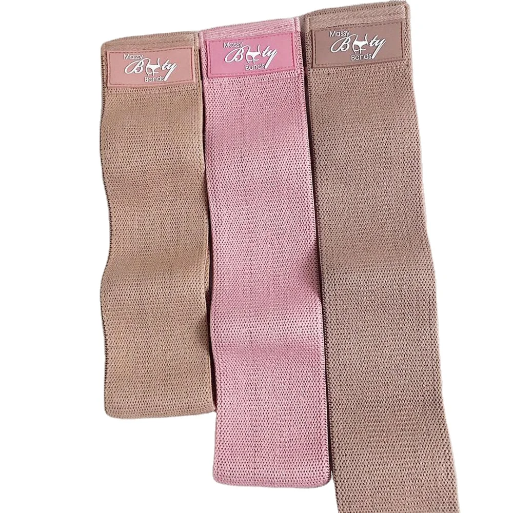 

custom color fabric non slip booty mini yoga resistance fitness band elastic band set, Customized color avaliabled