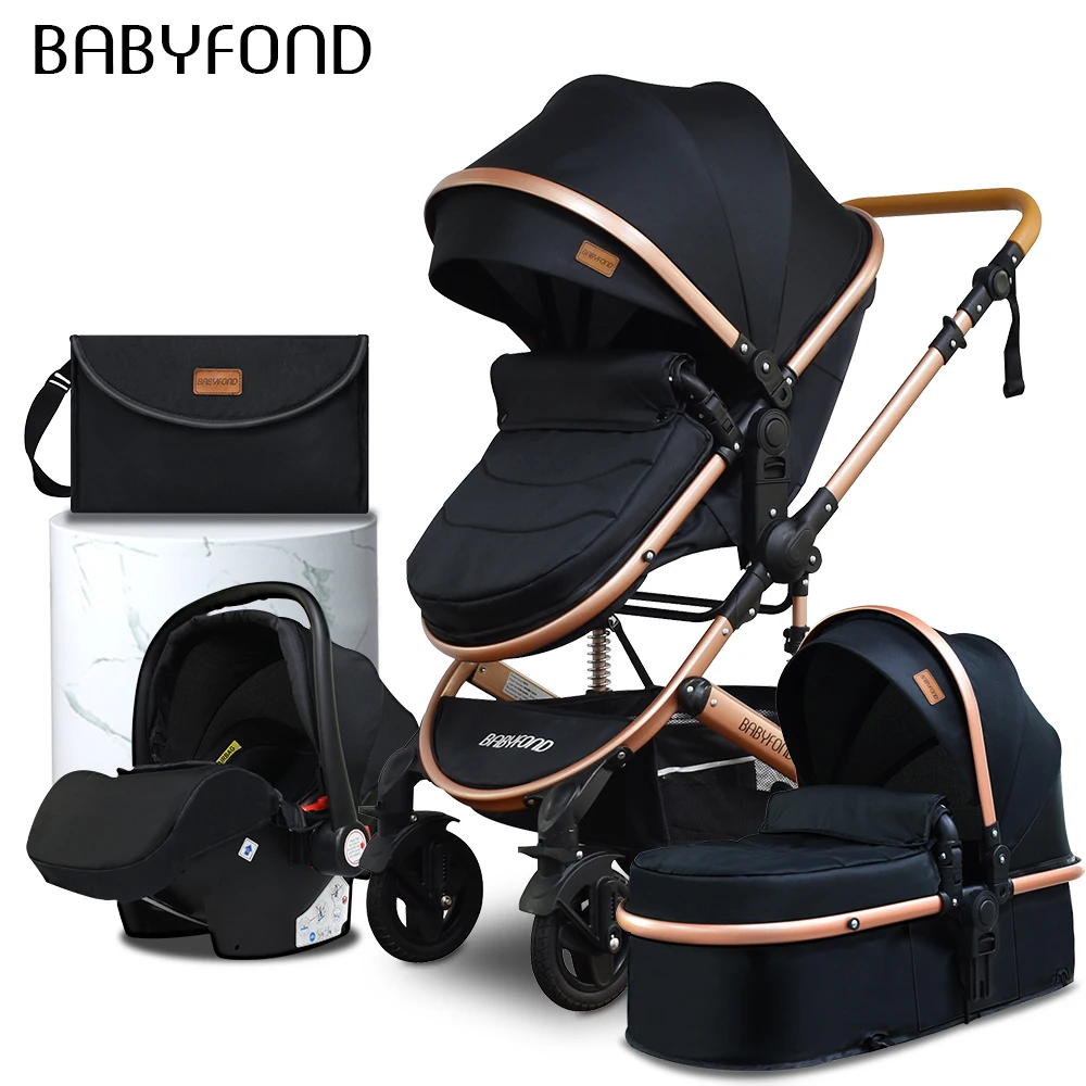 

Baby stroller 4 in 1 pram with bags Golden baby brand portable child Baby carrier stroller dual-use