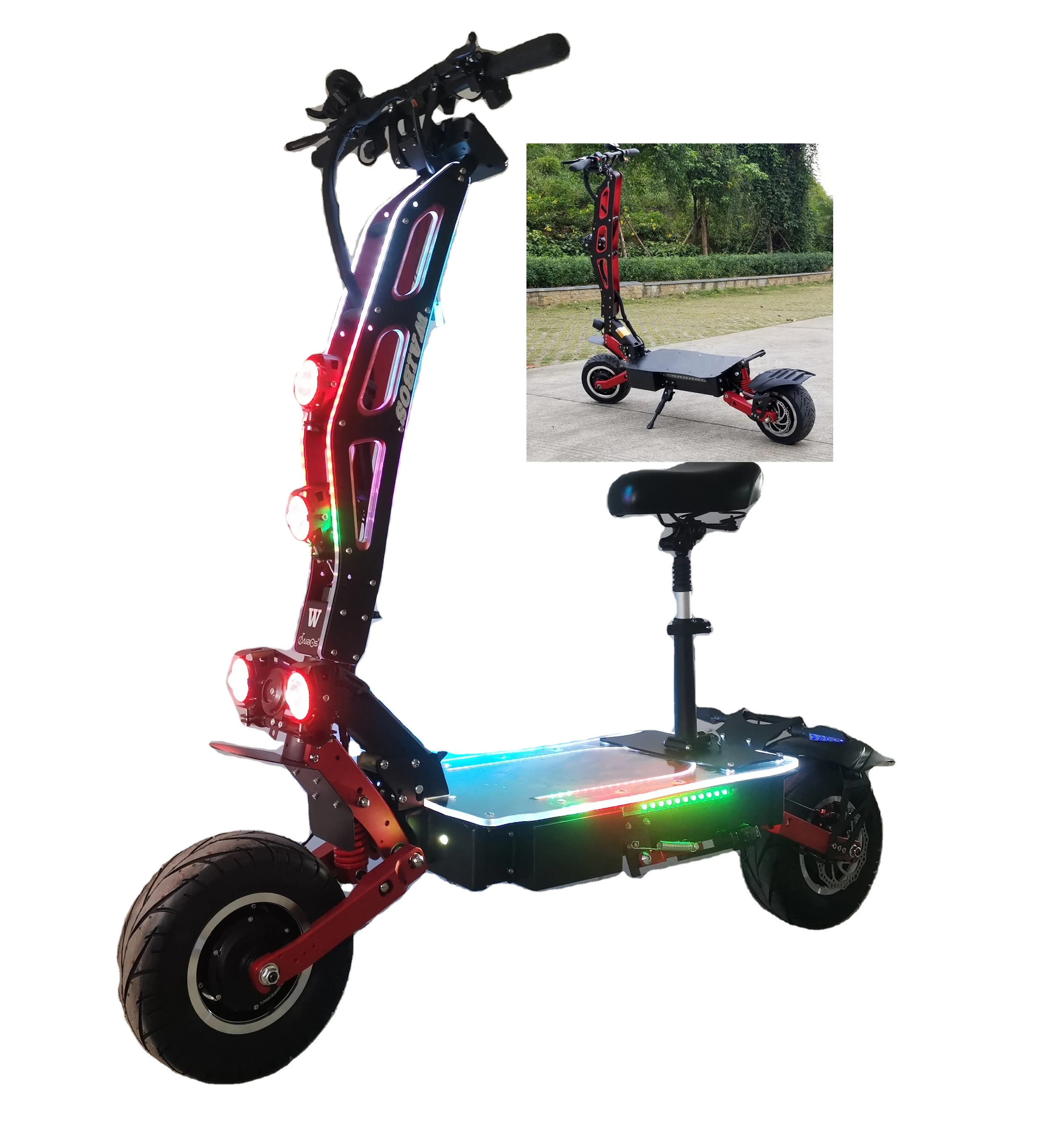 

13inch 60v 7000w 8000w todoterreno patinete electrico todo terreno dual motor adult electric scooter