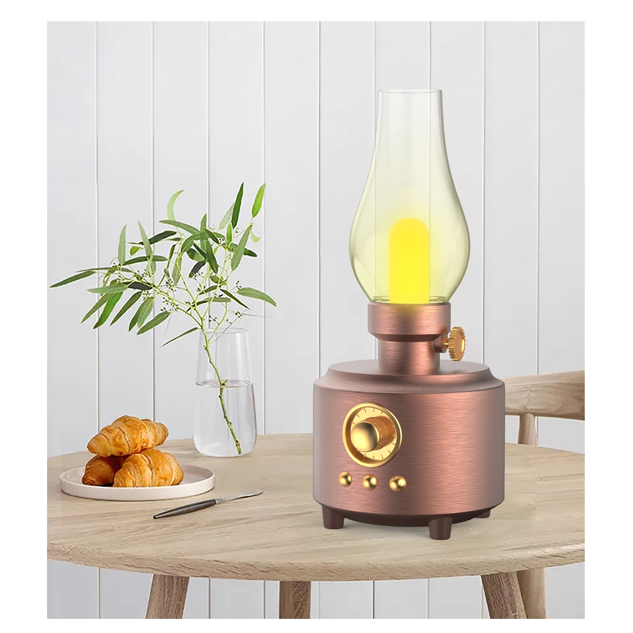 

wireless Portable LED colourful light Speaker Touch Music Control Bedside Kerosene Lamp Speaker wireless portable speaker