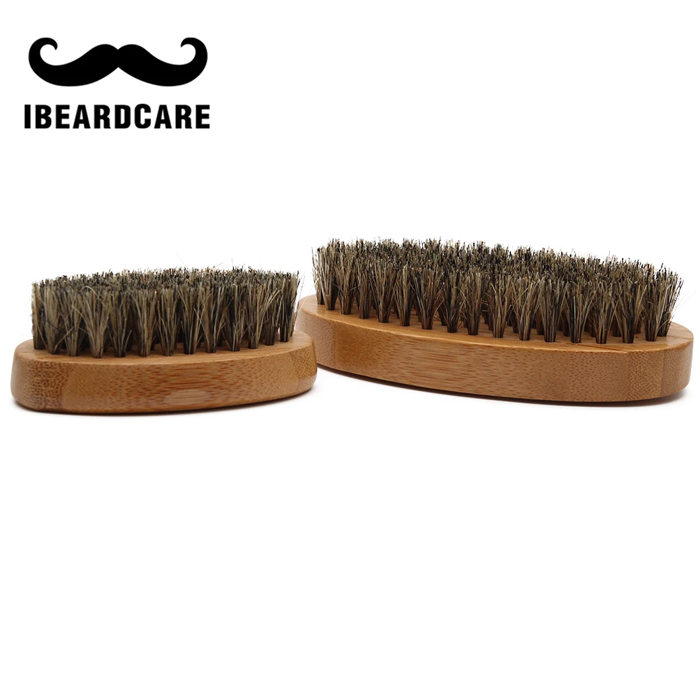 

IBEARDCARE High Quality Top Selling New Style 100% Boars Bristles Men Wooden Beard Brush