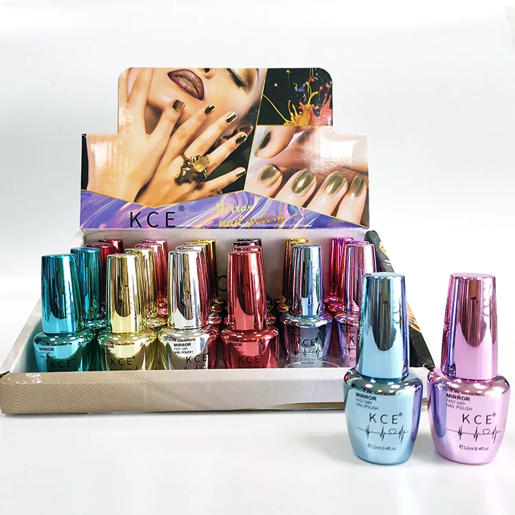 

KCE Metallic Mirror Air Dry Nail Polish Set, 12 colors
