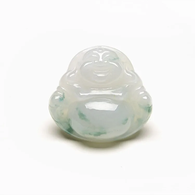 

Wholesale pure engrave natural jade pendant charms high quality jadeite engrave green jade pendant charms buddha, White green