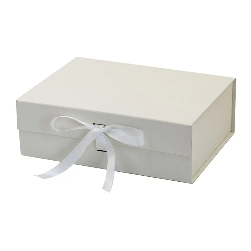 

Luxury wedding keepsake folding ivory bridesmaid magnetic gift box with lid