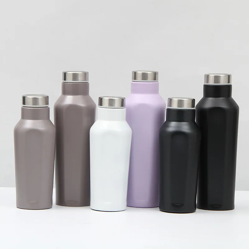 

Mikenda hot selling products on amazon flasks vacuum double wall stainless steel water bottle, Black, white, coffee and purple