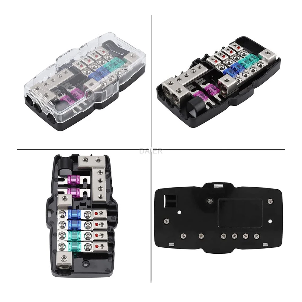 Distribution Blocks 0/4ga Led In Fuses Box Block 30a 60a 4 Way Car