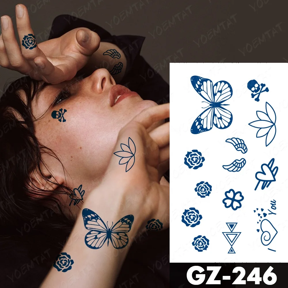 

2021 New style juice long lasting flower arm tattoo stickers temporary, Cmyk