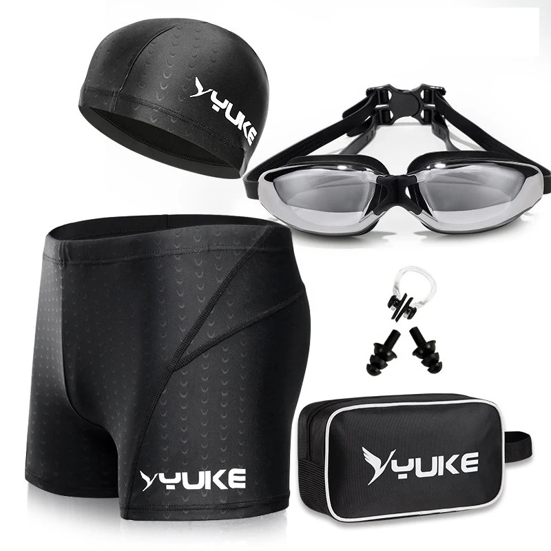 

Men's swimming trunks and goggles set for sale