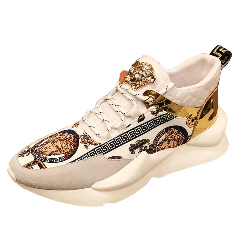 

Fashion luxury shoes printing sport shoes men breathable casual shoes men