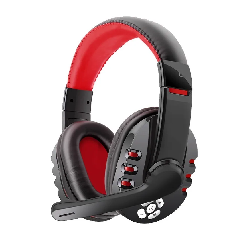 

V8-1 Over Ear Headphone BT V4.0 EDR LED 3D Surround Stereo Sports Headband Earphone Wireless Game Headset Microphone, Color