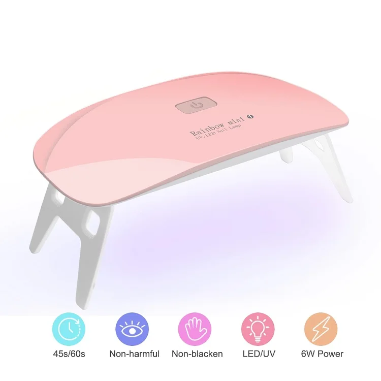 Mini portable led nail lamp 6w gel nail lamp