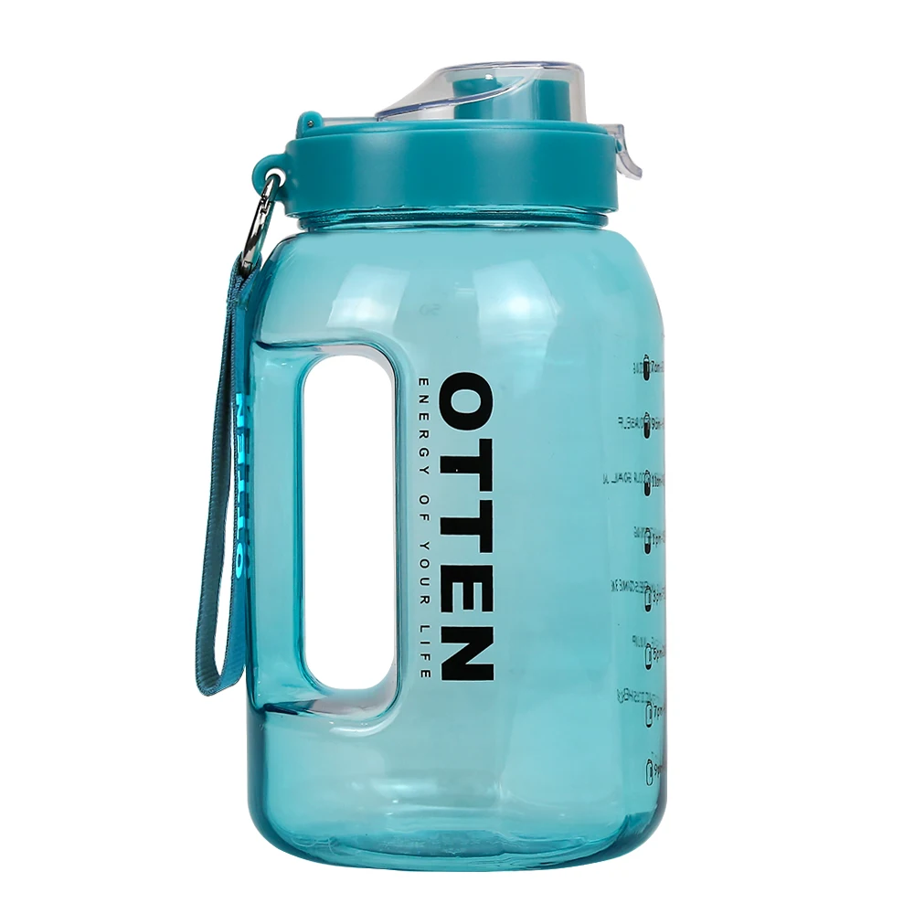 

New design Hot Selling 1 Gallon /3.78L Dark gray Plastic Water Bottles Sport Water Bottle with timer