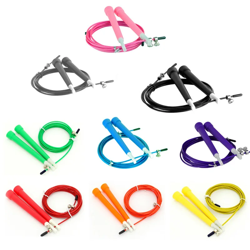 Women and men total body workouts power training improve strength adjustable skipping rope