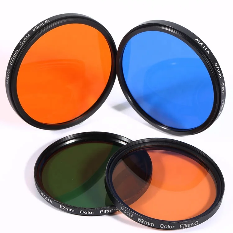 

MASSA Photographic equipment Digital Camera Accessories 58mm Camera Full Color Camera Lens Filter, Green/red/orange /yelow/ blue
