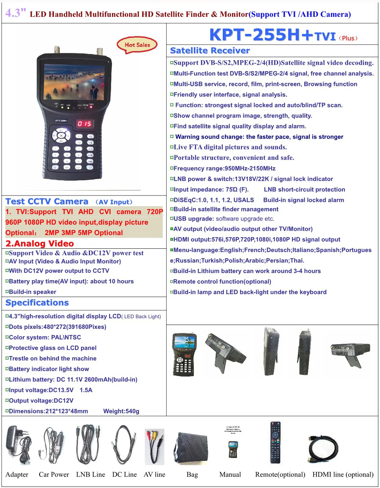 LCD Display handheld satellite finder digital meter dvbs2| Alibaba.com