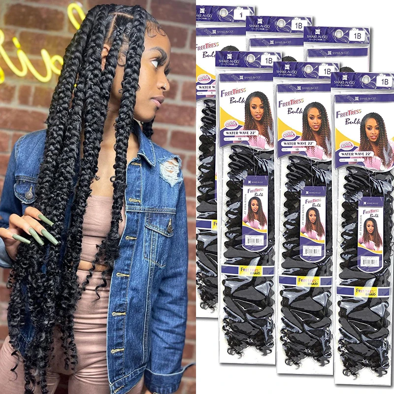 

Wholesale freetress pack brown pre looped ghana locs toyotress 6 pack red water wave for passion twist crochet braiding hair