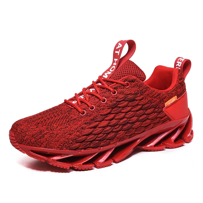

2019 Latest Fashion Sneaker Men Flying Knit Breathable Running Shoe Men's TPU And Rubber Bottom Walking Shoes