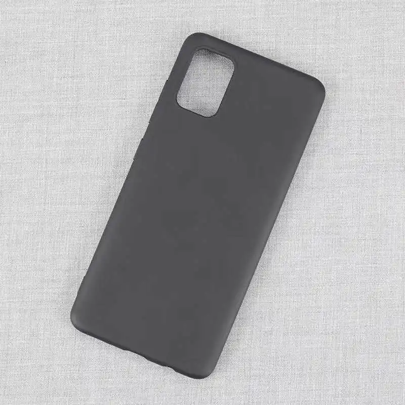 

High Quality Mobile Phone matte case for Samsung A51 A71 cellphone cover case in stock, Black