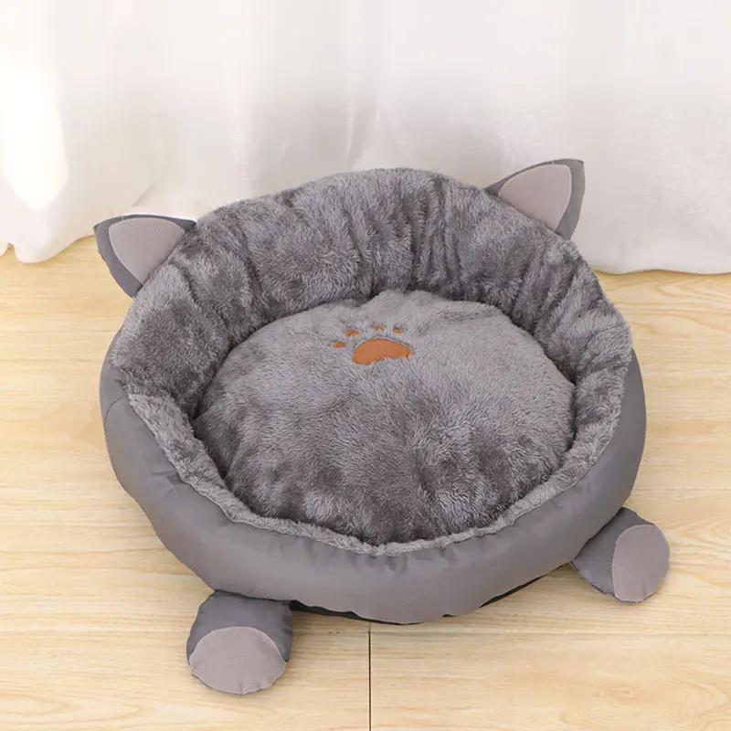 

Wholesale Removable Washable Cute Pet Nest Cat Nest Kennel Plush Pet Mat Pad Cushion Pet Accessories For Cats Dogs Puppy Kitty, As shown in the picture