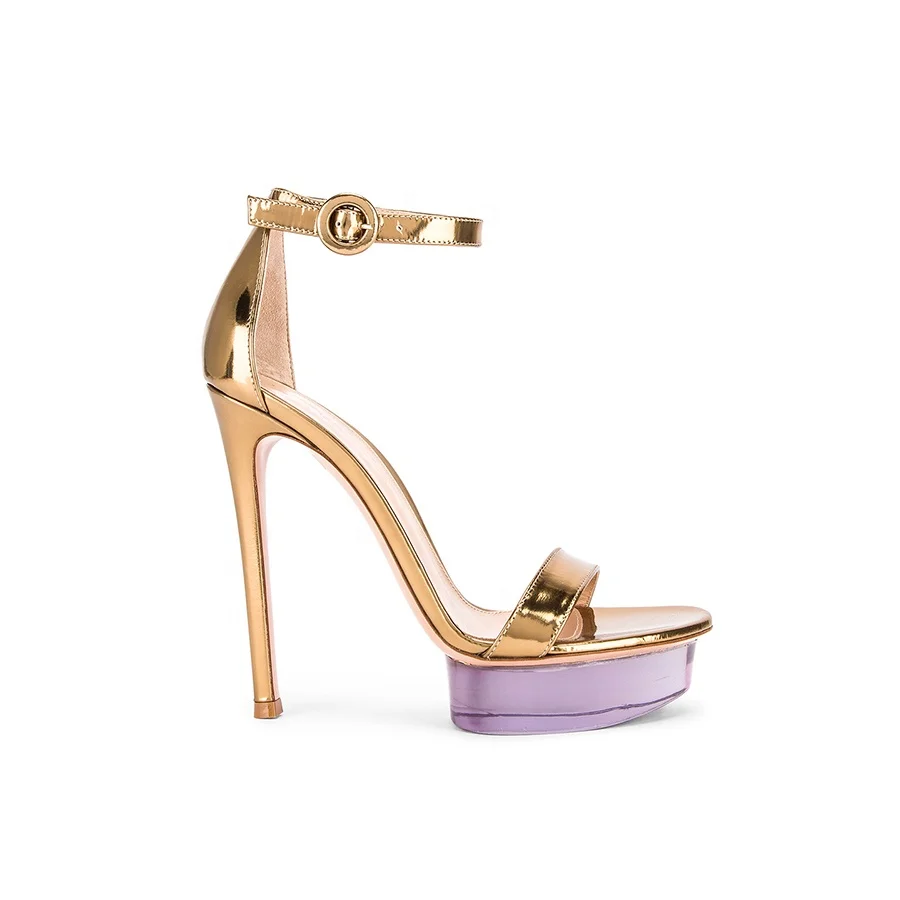 

China factory ladies fancy pencil high heel platform women sandals