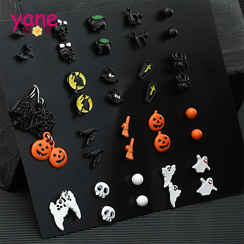 

Other fashion accessories included 20 pairs pumpkin and ghost decoration Halloween ear stud earrings set