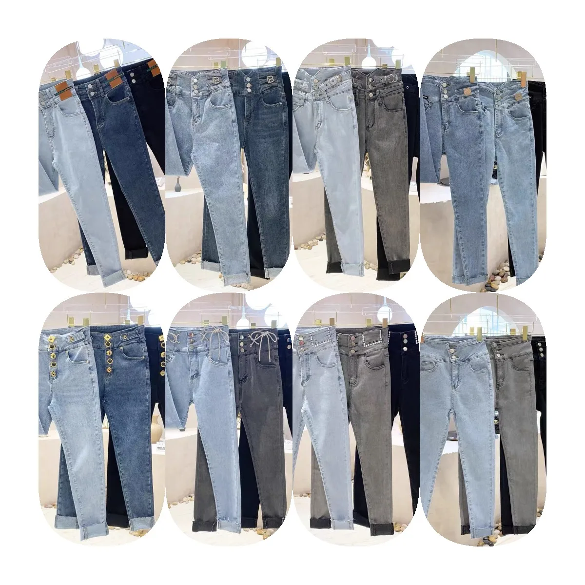 

2022 Lose Distressed Jean High Waist Boyfriend Jeans For Women Acid Wash