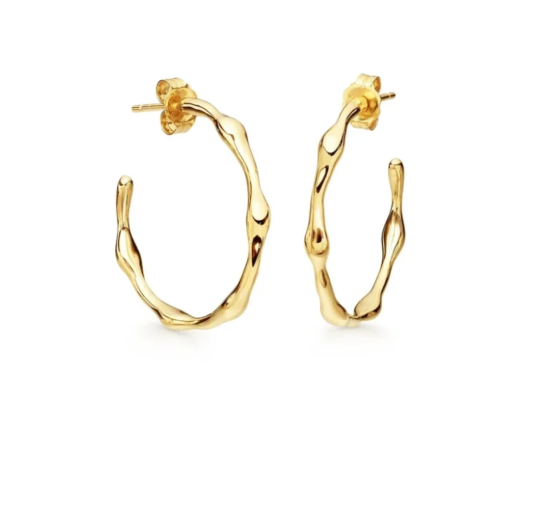 

Dainty Jewelry Girls Women Hoop Earrings Inspire Curve Design And A Polished Bamboo Earrings
