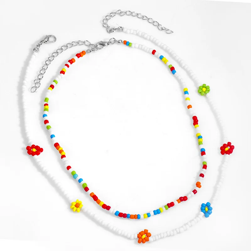

China Fashionable Colorful Optional Choker Baroque Boho Bead Beaded Necklace, As picture
