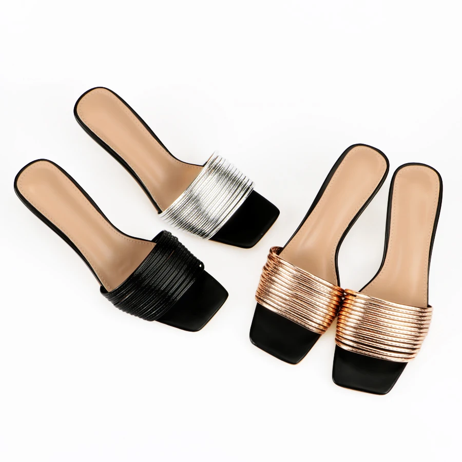 

In Stock Wholesale Summer Outdoor Women's Slippers Shoes Best Selling Popular Ladies Low Heels Slides Slippers for Women