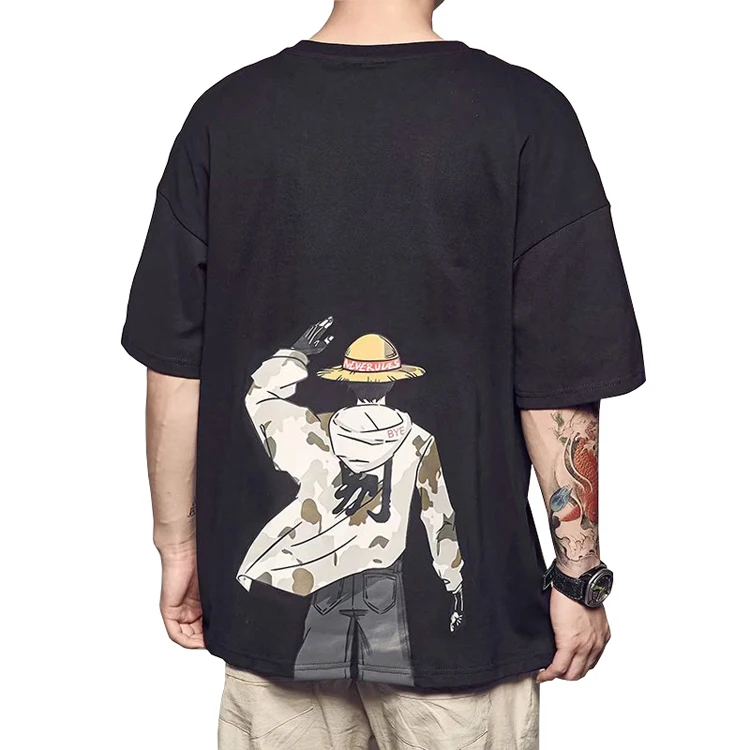 China Factory OEM Logo High Quality Men's Cotton  Printing Custom  Cartoon One Piece T shirt!