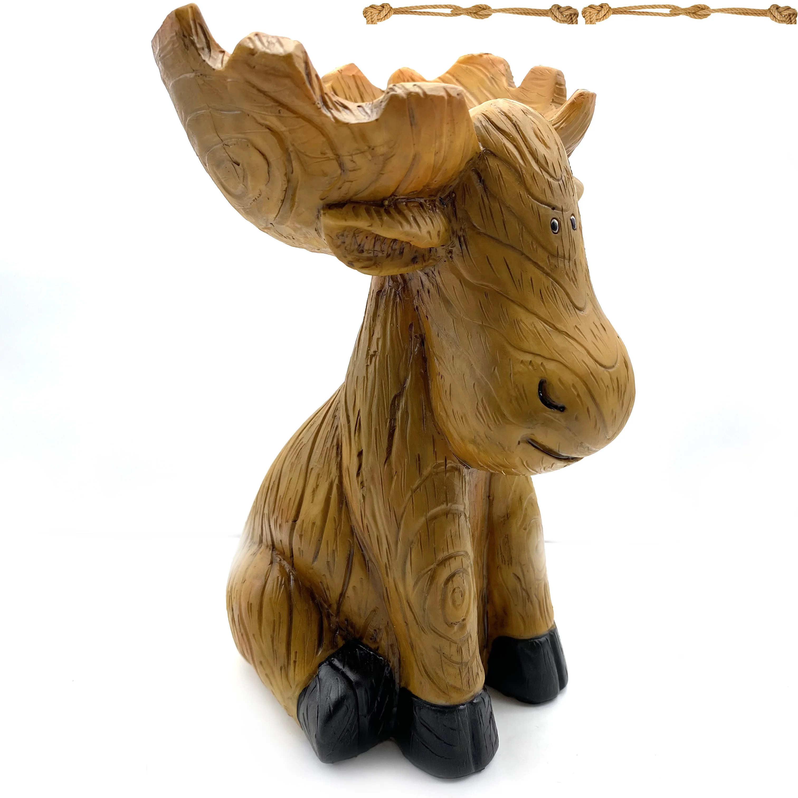 

Amazon hot selling item resin garden ornaments Garden Decor Resin Outdoor Moose Birdbath