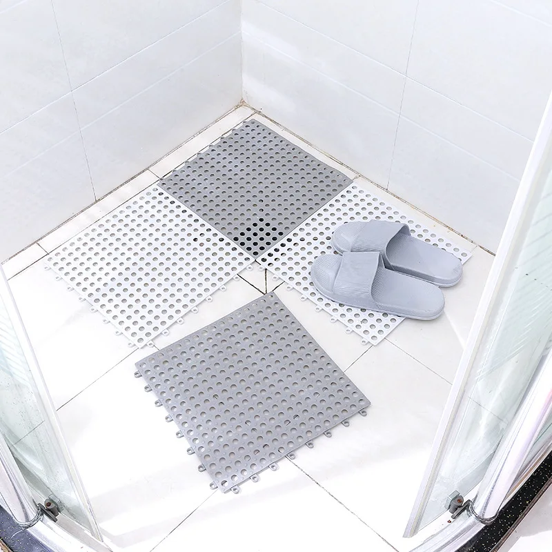 

DIY Anti-bacterial Slip-Resistant PVC Bathroom Non slip Mat Carpet Shower Mat, Customized color