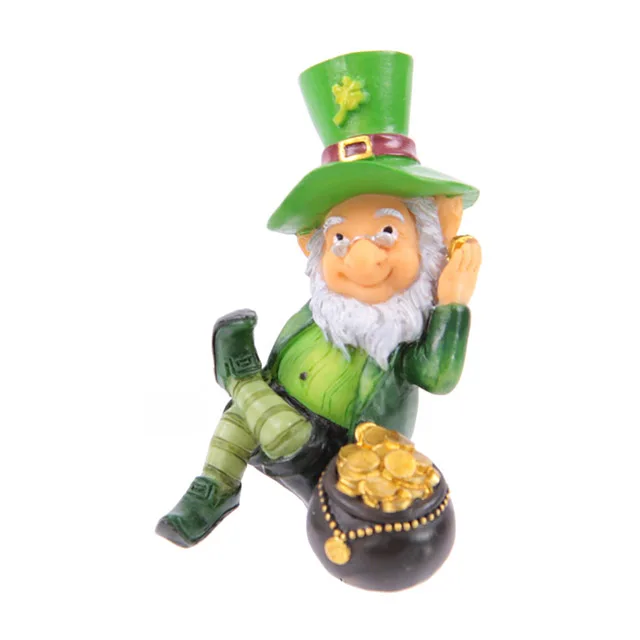 Spring Green Color Garden Resin Leprechaun Figurine - Buy Resin ...