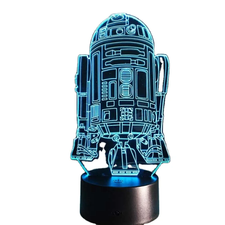 2020 best selling 16 colors star night light for Christmas,war star night light different designs with 3D vision light