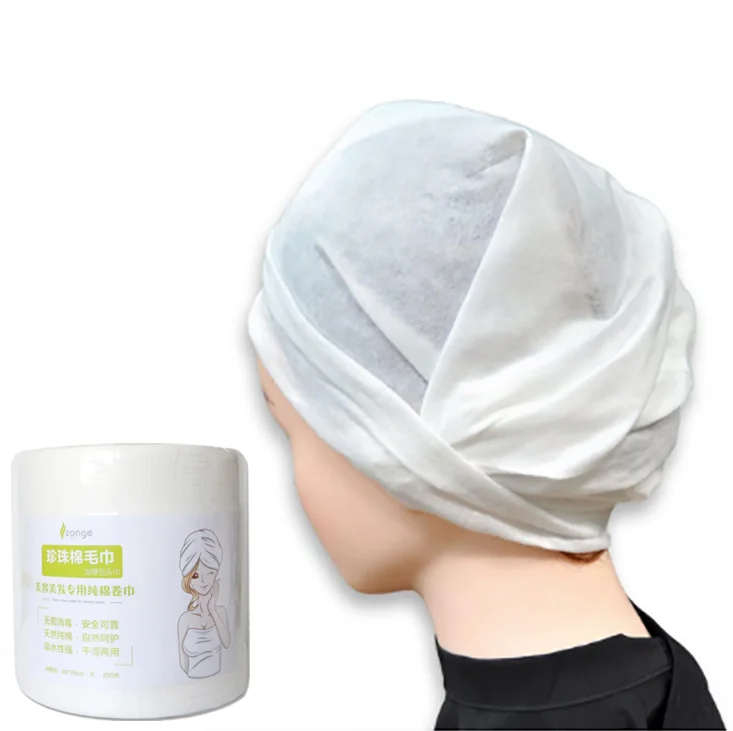 

High Quality Barber Towels Disposable Hair Towel Disposable Towel For Spa Beauty Salon, White