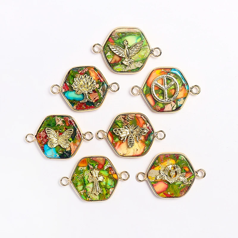 

Wholesale Magic color Emperor Stone Pendants Natural Gemstone DIY Accessory Charms Pendants Necklace, Picture shows