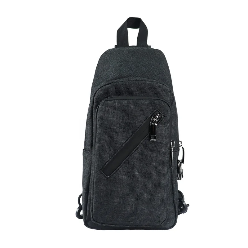 

Black Smell Proof Cross body bag Smell Proof Chest bag back pack, Customized color