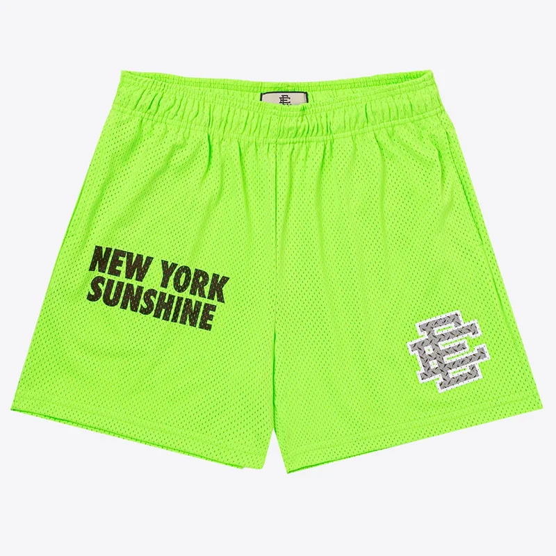 

Summer Eric Emanuel EE Basic Men Shorts Polyester Cropped Fit Mesh Basketball Shorts With Pockets, As shown