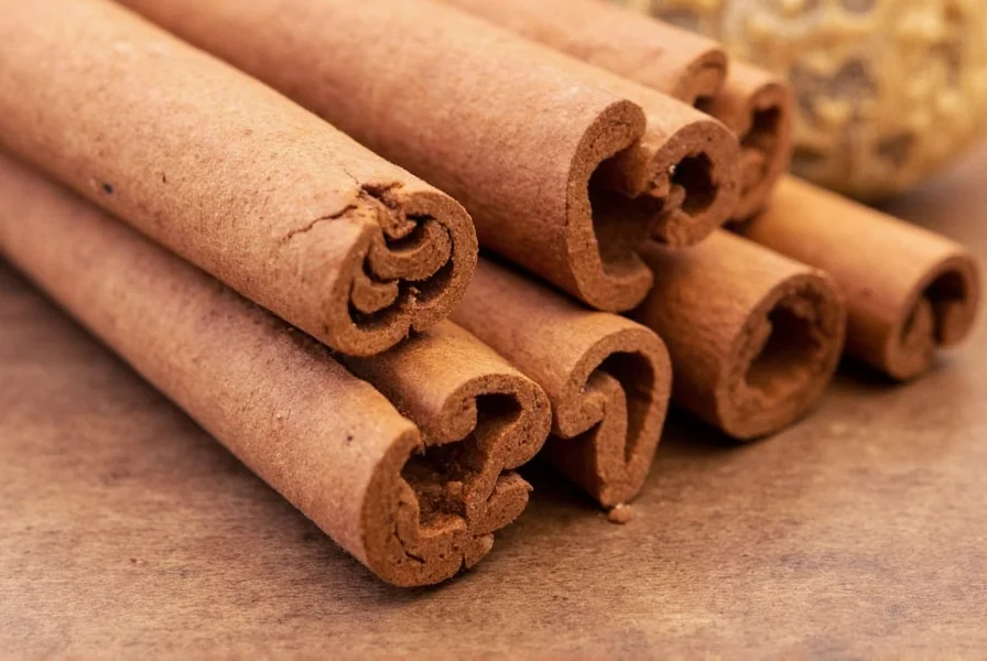 Close-up of ground Ceylon cinnamon powder showing its lighter color compared to darker Cassia cinnamon powder