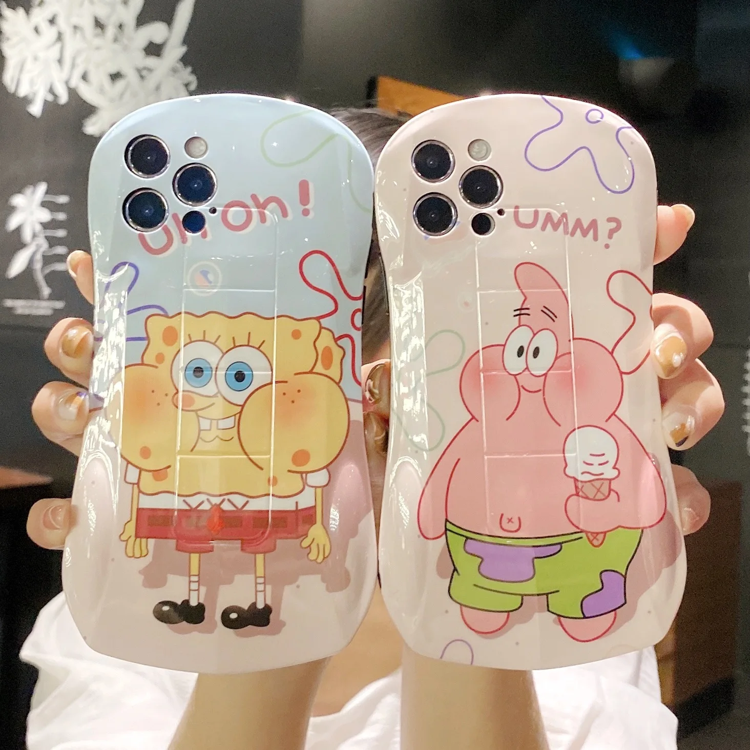 

Full protection of TPU phone case SpongeBob Square Pants Patrick Star phone case For 12Promax 11 XS XR 8Plus cases
