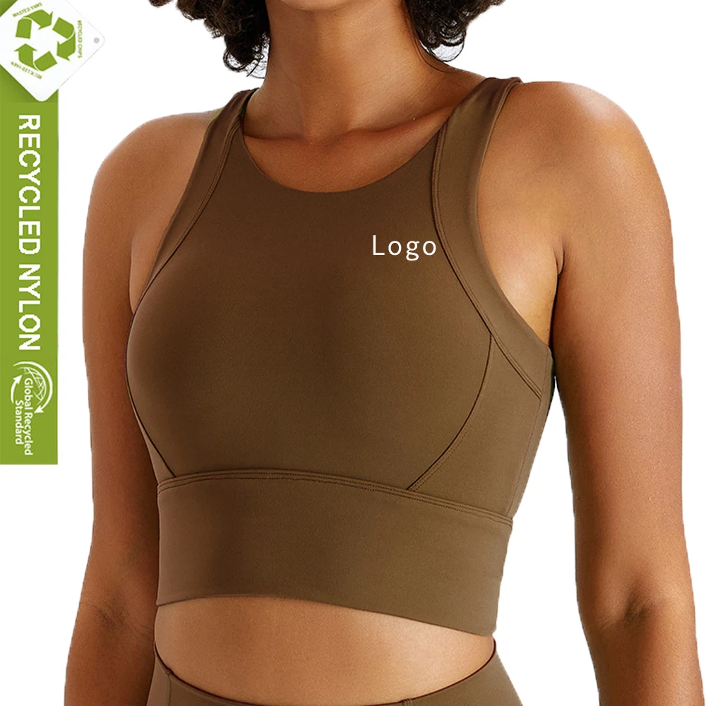 

Women Activewear Dropshipping Eco Friendly Workout Top Recycled Nylon Sport Top Women Sustainable Bra Yoga Wear Fitness, Multi colors