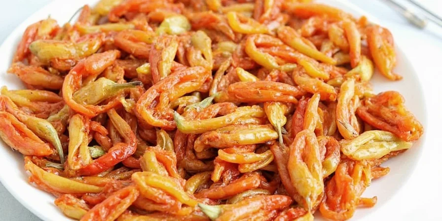 Fresh red peppers ready for dehydration