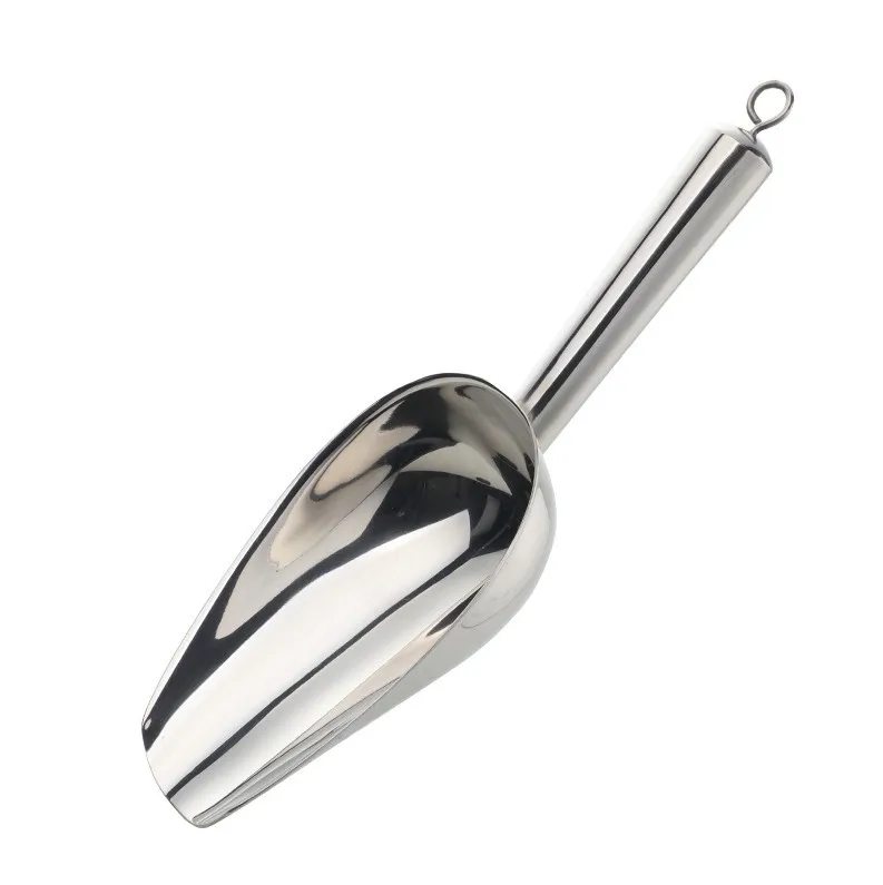 

Bar Stainless Steel Ice Shovel Popcorn Dried Fruit Rice Flour Shovel Milk Tea Shop Food Grain Shovel, Silver/gold/rose gold/magic color/brown red