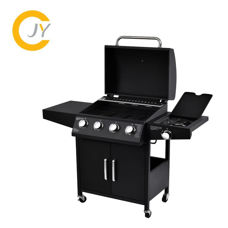 

Smokeless Barbecue BBQ Grill Gas Outdoor BBQ Gas Grill With 4 Main Burners