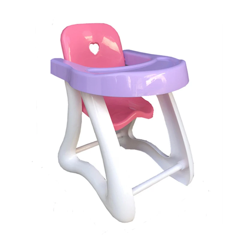 

Plastic High Chair for Baby Doll Highchairs Toy Furniture Fits 8-12inch Reborn Dolls