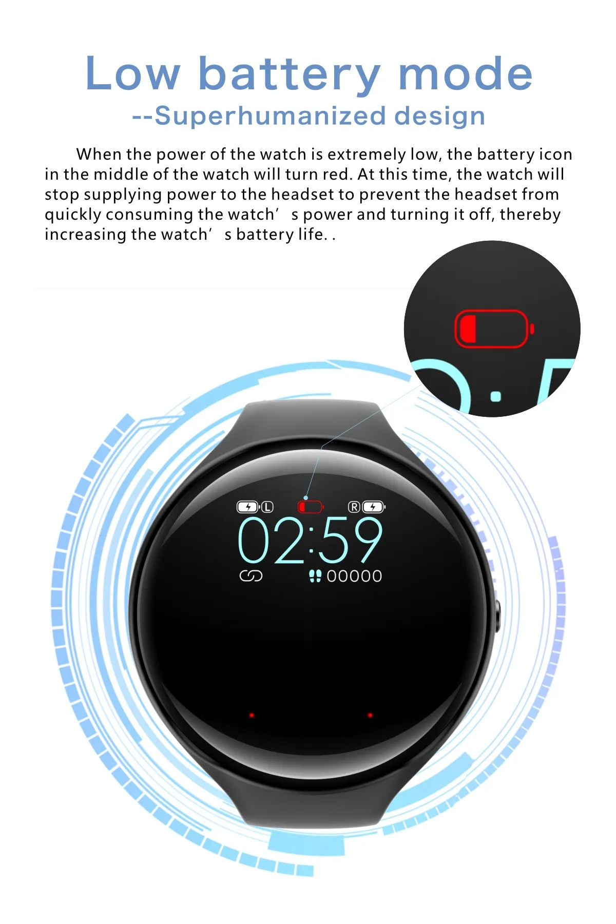 Portable Waterproof Dustproof Smart Watch True Wireless Stereo Earbuds Headphone - ANKUX.COM
