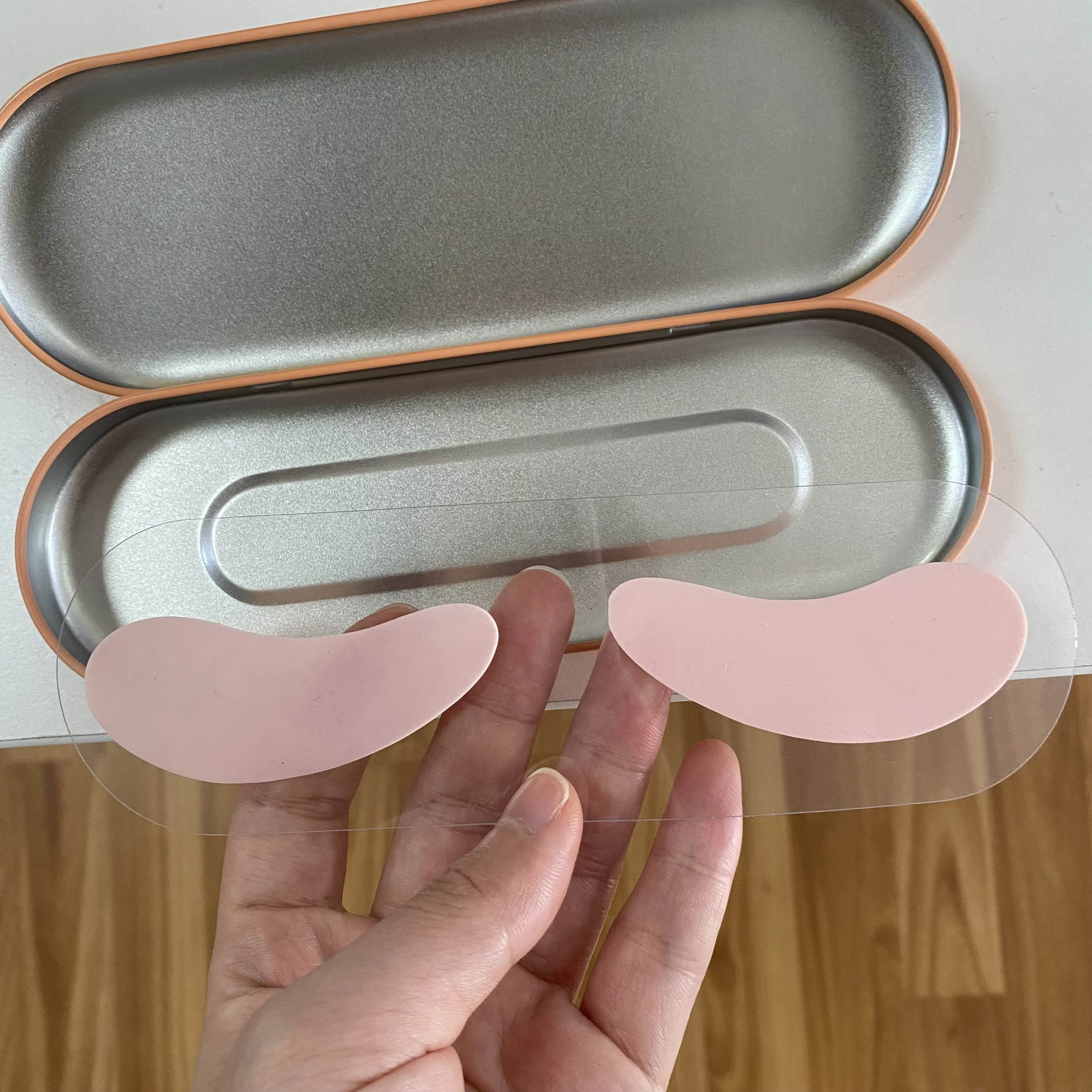 

Lohas Reusable Printing Logo Silicone Eyes Mask Eye Patches Under Eye Pads for Anti-wrinkle, Pink,blue,green, customized colors