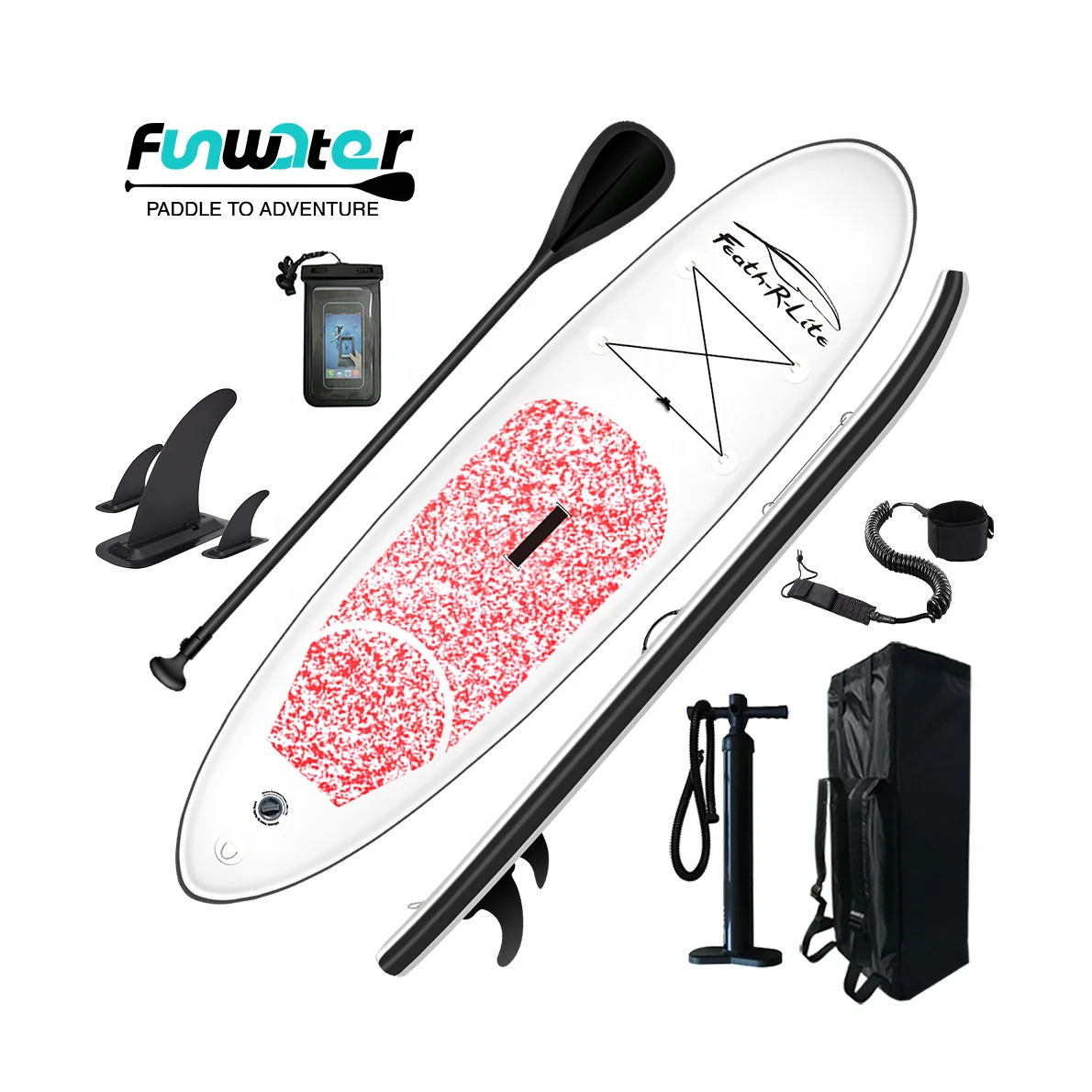 

FUNWATER SUP Drop shipping sup paddle board inflatable surfboard pink paddle board folding paddle board for unisex