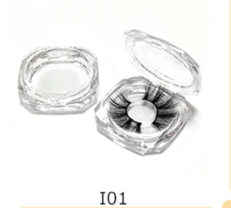 

Transparent round custom eyelash packaging box Transparent acrylic eyelash packaging