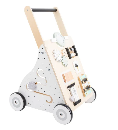 

Solid wood multifunctional kids walker baby walker for kids, White